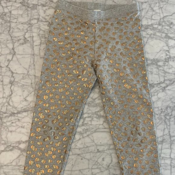 J. Crew Glitter Leopard Print Leggings Girls Size 10 - Picture 1 of 4